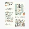 Home RIFLE PAPER Co. Samples | City Maps Wallpaper Sample|City Maps Blue & Red Wallpaper Sample