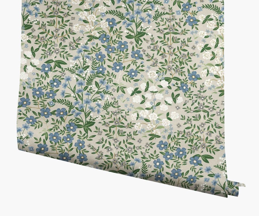 Home RIFLE PAPER Co. Traditional | Wildwood Garden Wallpaper|Wildwood Garden Linen Wallpaper Double Roll