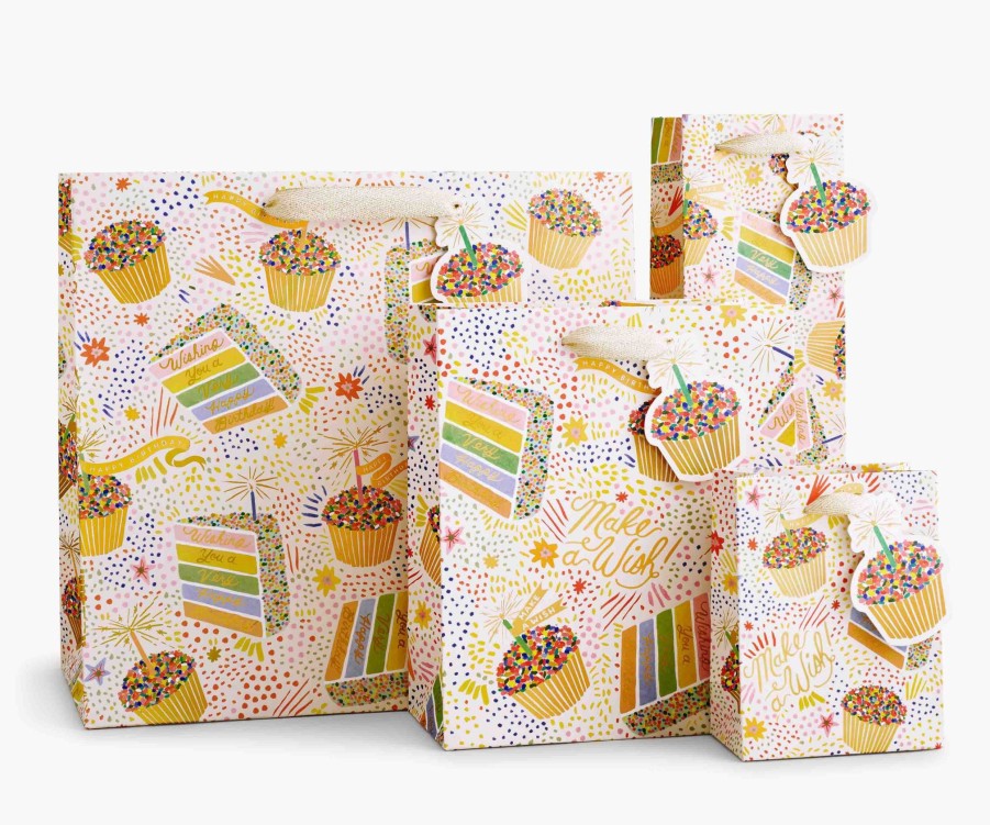 Cards & Occasions RIFLE PAPER Co. Gift Bags | Birthday Cake Gift Bag|Birthday Cake Medium Gift Bag