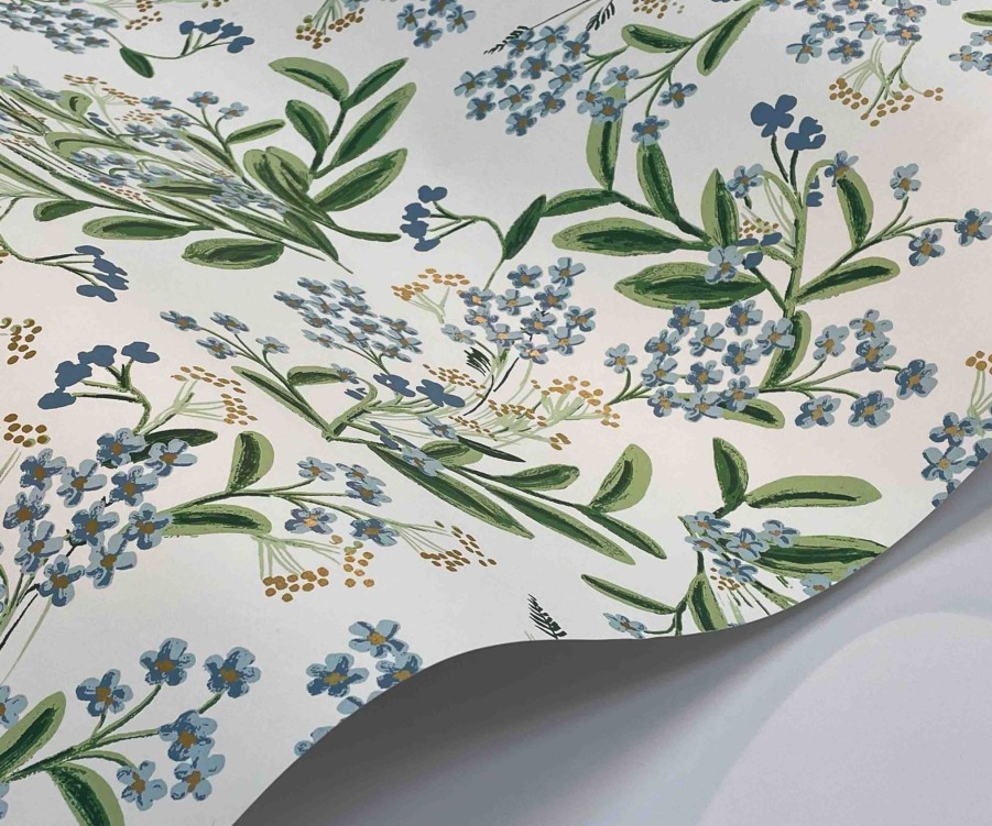 Home RIFLE PAPER Co. Samples | Cornflower Wallpaper Sample|Cornflower Navy Wallpaper Sample