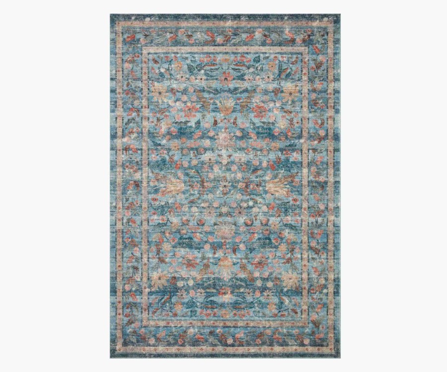 Home RIFLE PAPER Co. Statement | Courtyard Eve Printed Rug|Courtyard Eve Sage Rug (2.3X3.9)