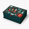 Home RIFLE PAPER Co. Keepsake Boxes | Large Embroidered Keepsake Box| Large Embroidered Keepsake Box Holiday