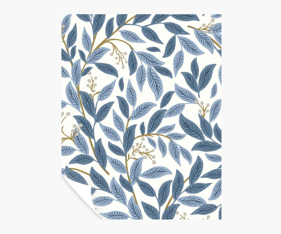 Home RIFLE PAPER Co. Peel & Stick | Willowberry Peel & Stick Wallpaper Sample|Willowberry Blue & White Peel & Stick Wallpaper Sample