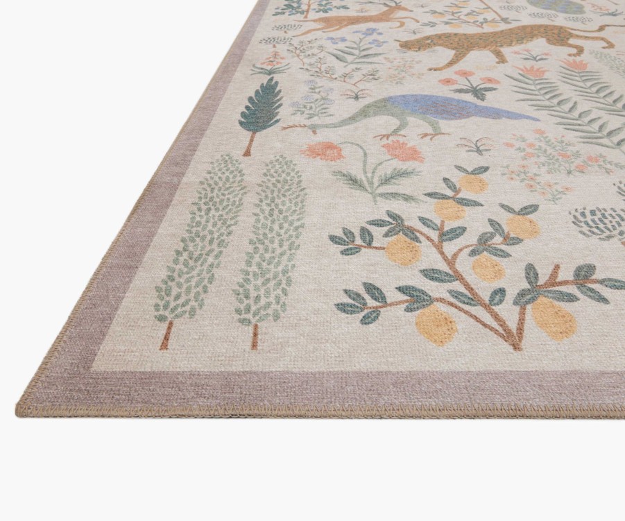 Home RIFLE PAPER Co. Statement | Menagerie Les Fauves Cream Power-Loomed Rug|Menagerie Les Fauves Cream Power-Loomed Rug