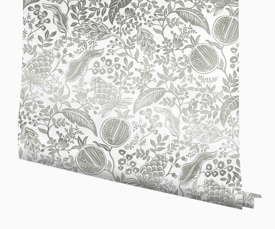 Home RIFLE PAPER Co. Floral | Pomegranate Wallpaper|Pomegranate Black & Linen Wallpaper Double Roll