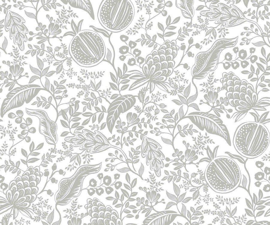 Home RIFLE PAPER Co. Floral | Pomegranate Wallpaper|Pomegranate Black & Linen Wallpaper Double Roll