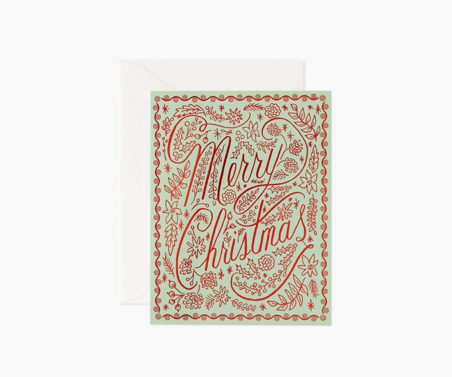 Cards & Occasions RIFLE PAPER Co. Christmas | Crimson Christmas Greeting Card|Crimson Christmas Greeting Card