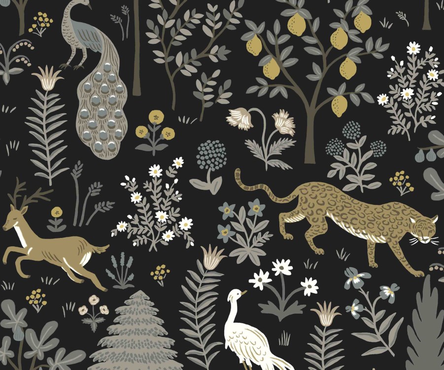 Home RIFLE PAPER Co. Traditional | Menagerie Wallpaper|Menagerie Cream Wallpaper Double Roll