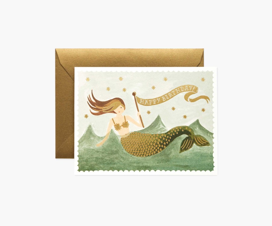 Cards & Occasions RIFLE PAPER Co. Birthday | Vintage Mermaid|Vintage Mermaid