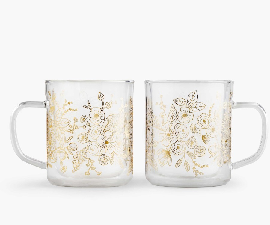 Home RIFLE PAPER Co. Mugs | Glass Mug Set| Glass Mug Set Colette