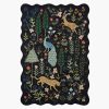 Home RIFLE PAPER Co. Statement | Menagerie Wool-Hooked Rug|Silhouette Menagerie Black Rug