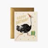 Cards & Occasions RIFLE PAPER Co. Birthday | Ostrich Birthday Greeting Card|Ostrich Birthday Greeting Card