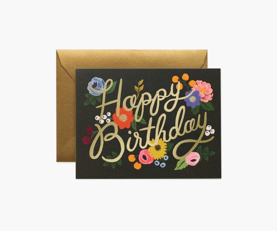 Cards & Occasions RIFLE PAPER Co. Birthday | Vintage Blossoms Birthday Greeting Card|Vintage Blossoms Birthday Greeting Card