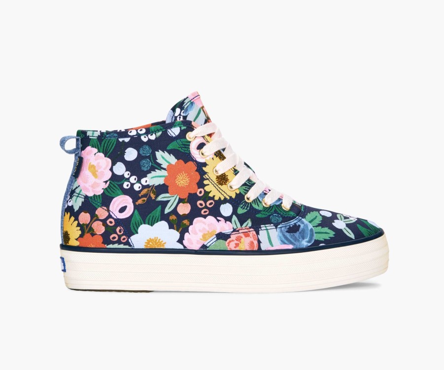 Accessories & Apparel RIFLE PAPER Co. | Vintage Blossoms The Platform Mid Sneaker|Vintage Blossoms The Platform Mid Sneaker