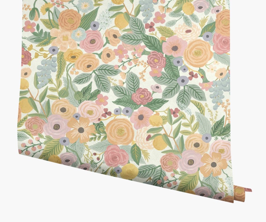 Home RIFLE PAPER Co. Traditional | Garden Party Wallpaper|Garden Party Burgundy Multi Wallpaper Double Roll