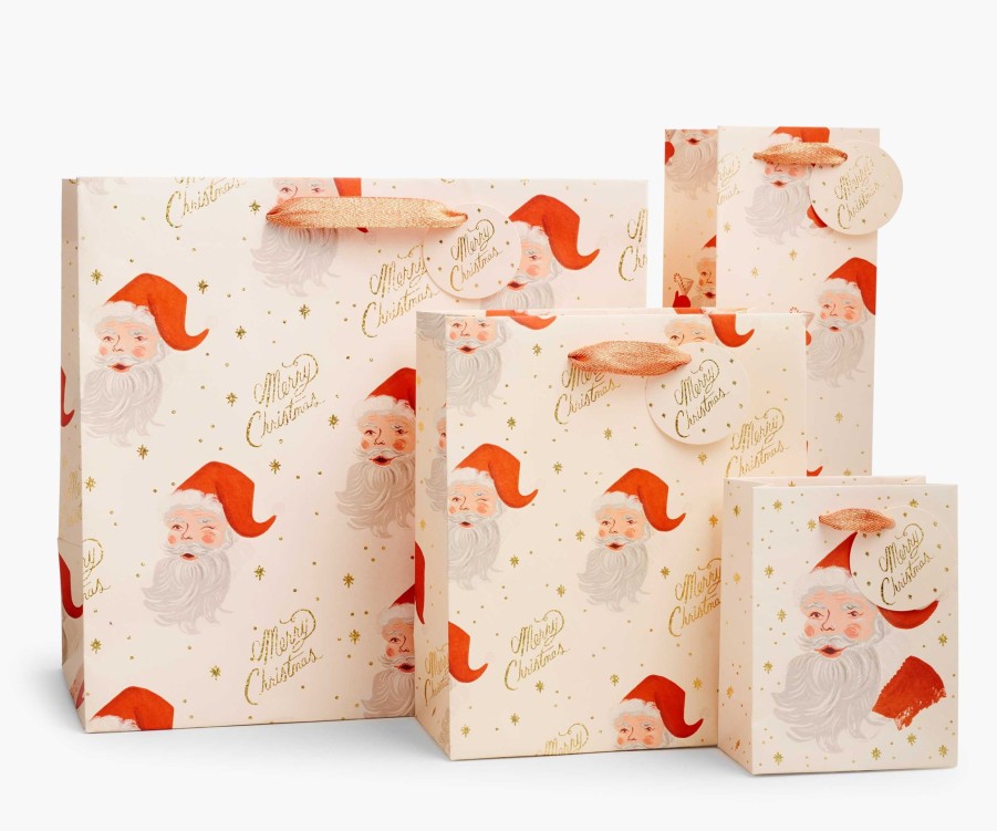 Cards & Occasions RIFLE PAPER Co. Gift Bags | Santa Gift Bag|Santa Wine Gift Bag