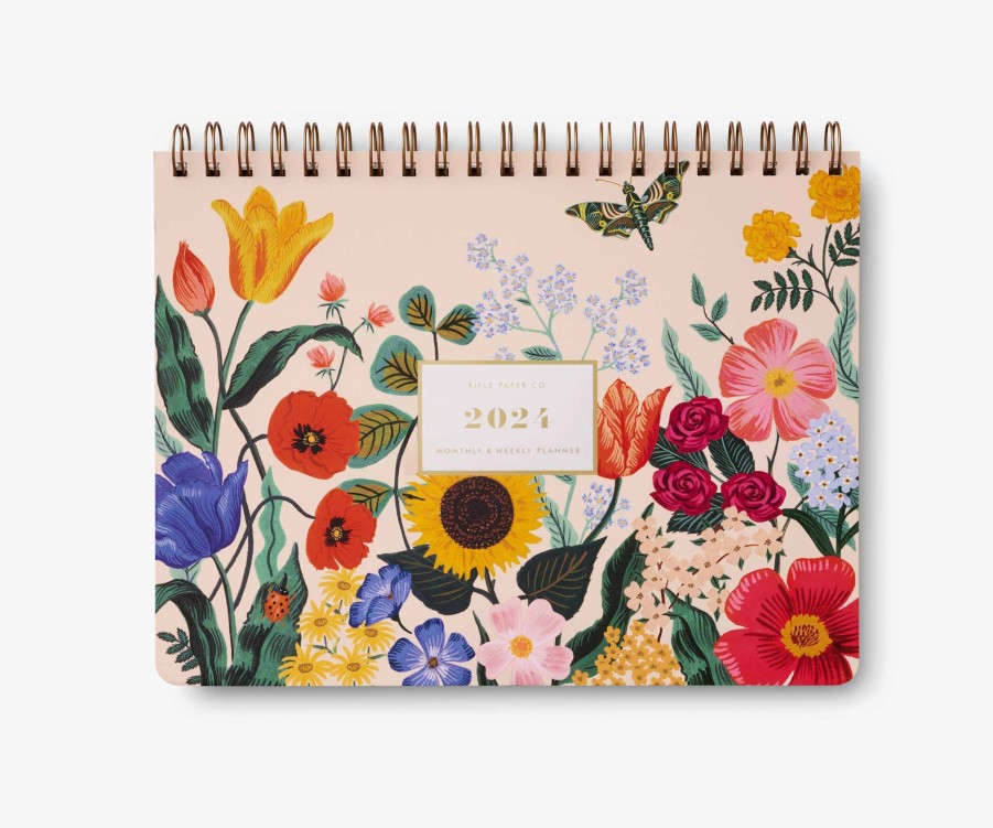 Desk & Journals RIFLE PAPER Co. | 2024 12-Month Top Spiral Planner|2024 12-Month Top Spiral Planner Blossom