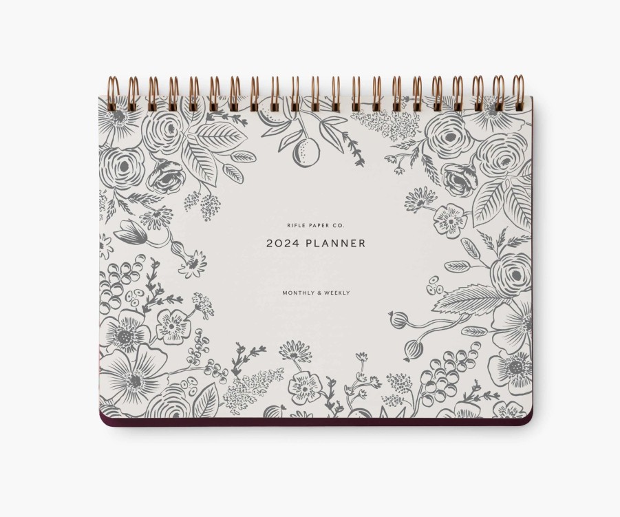 Desk & Journals RIFLE PAPER Co. | 2024 12-Month Top Spiral Planner|2024 12-Month Top Spiral Planner Blossom