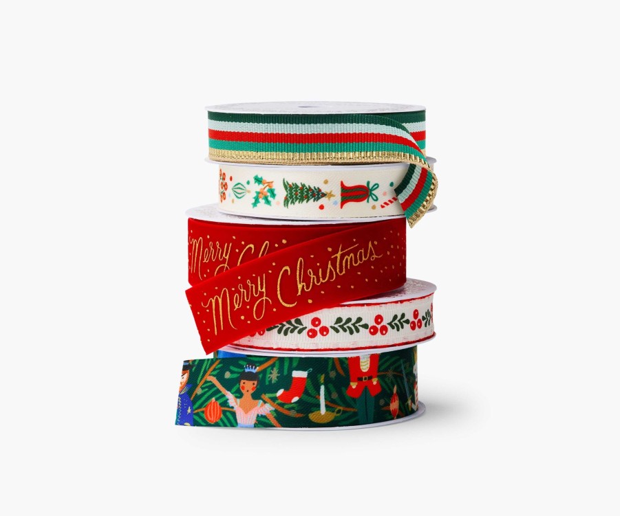 Cards & Occasions RIFLE PAPER Co. Ribbon & Tags | Ribbon Set|Be Merry & Bright Ribbon Set