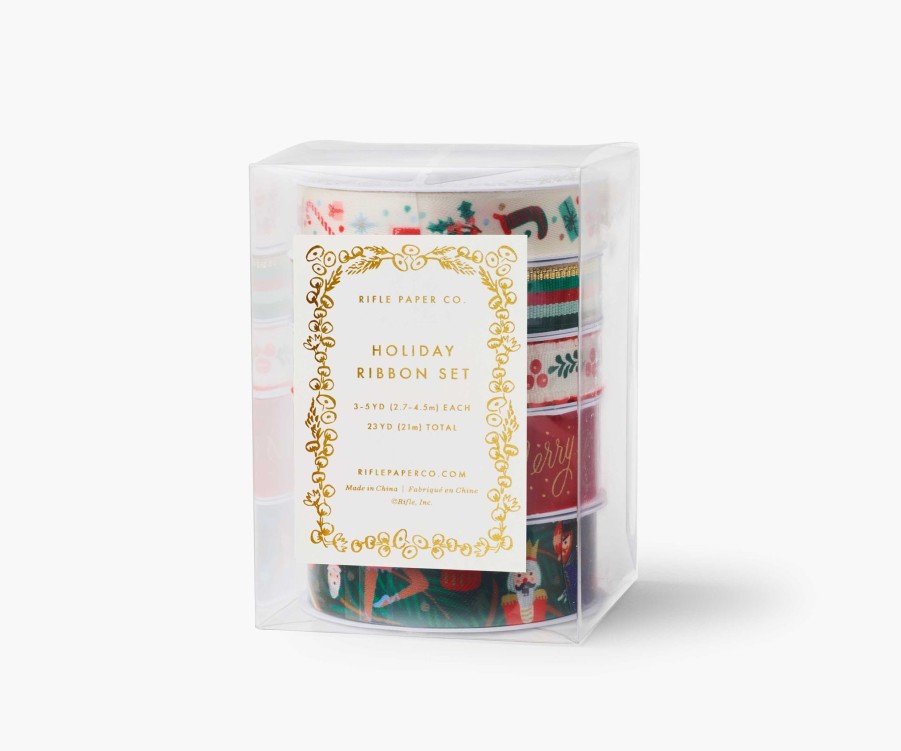 Cards & Occasions RIFLE PAPER Co. Ribbon & Tags | Ribbon Set|Be Merry & Bright Ribbon Set