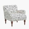 Home RIFLE PAPER Co. Arm Chairs & Settees | Bristol Armchair| Blue & White Bristol Armchair With Leg