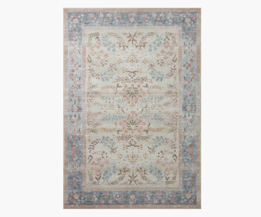 Home RIFLE PAPER Co. Traditional | Palais Kensington Printed Rug|Palais Kensington Light Blue Printed Rug 2.3X3.9