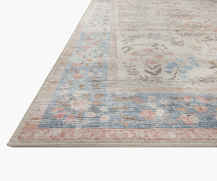 Home RIFLE PAPER Co. Traditional | Palais Kensington Printed Rug|Palais Kensington Light Blue Printed Rug 2.3X3.9