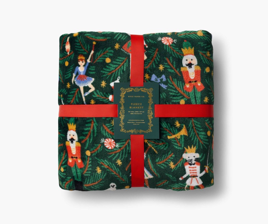 Home RIFLE PAPER Co. Throws | Nutcracker Fleece Blanket|Nutcracker Fleece Blanket