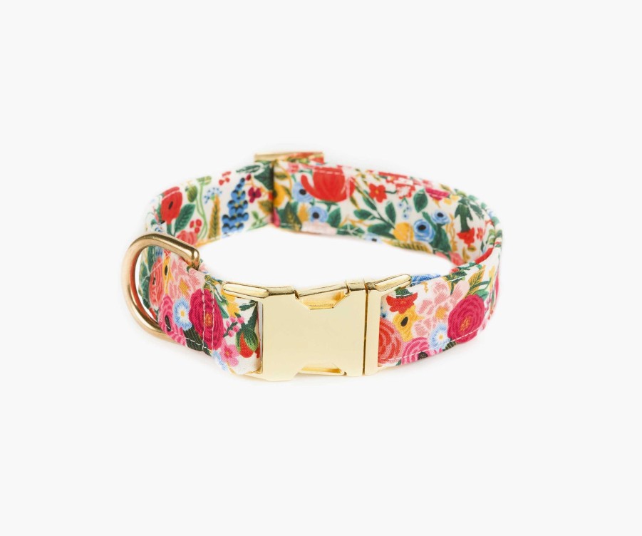 Accessories & Apparel RIFLE PAPER Co. | Garden Party Cream Dog Collar|Garden Party Cream Dog Collar