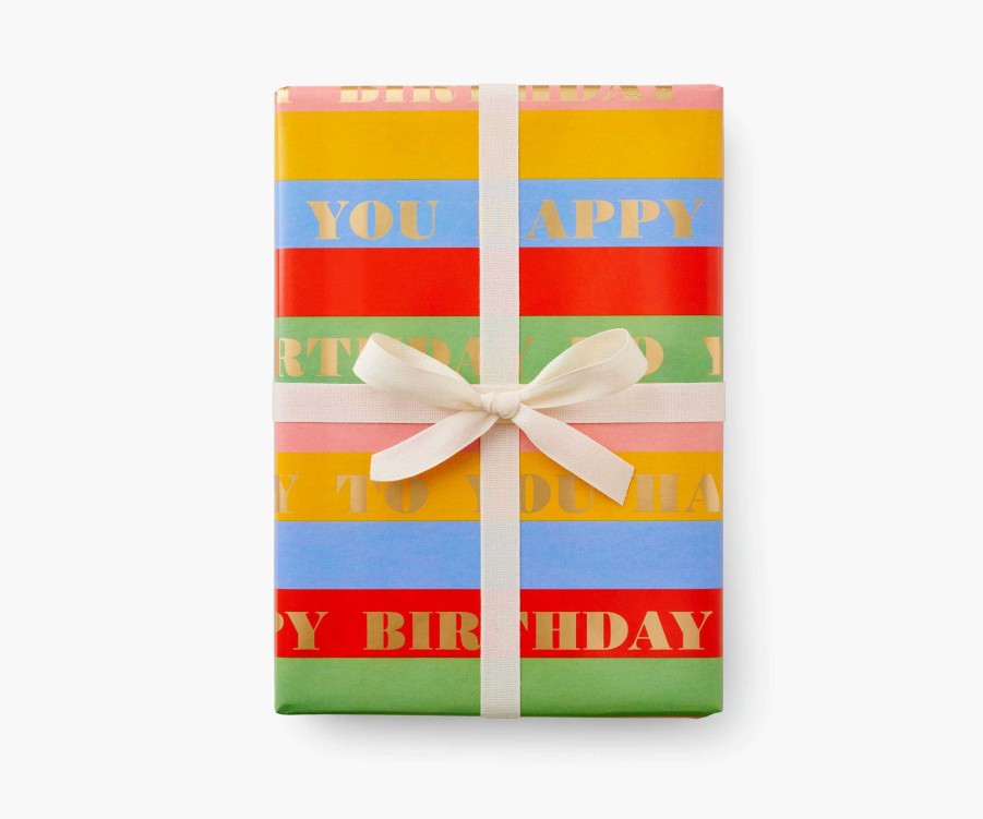 Cards & Occasions RIFLE PAPER Co. Rolls | Birthday Wishes Wrapping Roll|Birthday Wishes Wrapping Roll