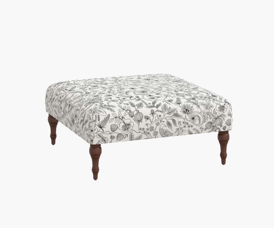 Home RIFLE PAPER Co. Ottomans | Greenwich Ottoman| Greenwich Ottoman With Leg