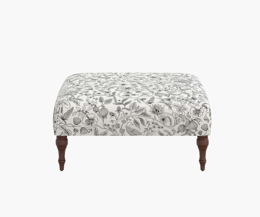 Home RIFLE PAPER Co. Ottomans | Greenwich Ottoman| Greenwich Ottoman With Leg