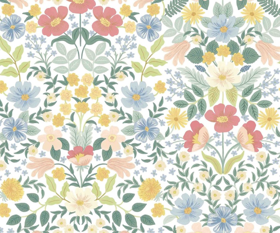 Home RIFLE PAPER Co. Peel & Stick | Bramble Garden Peel & Stick Wallpaper|Bramble Garden White Peel & Stick Wallpaper