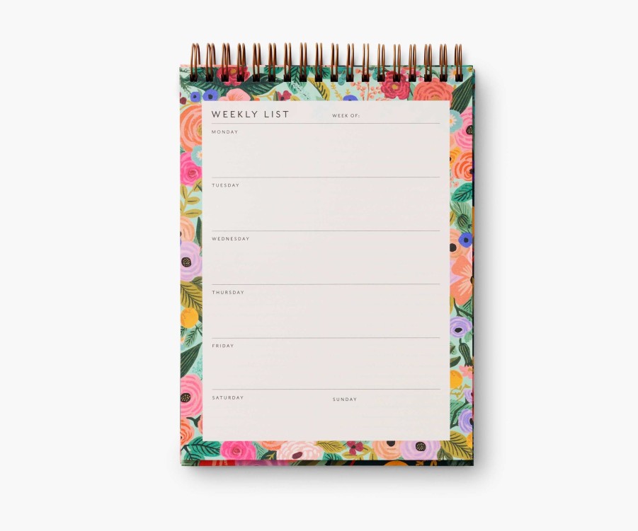 Desk & Journals RIFLE PAPER Co. Weekly Pads | Desktop Weekly Planner| Desktop Weekly Planner Garden Party