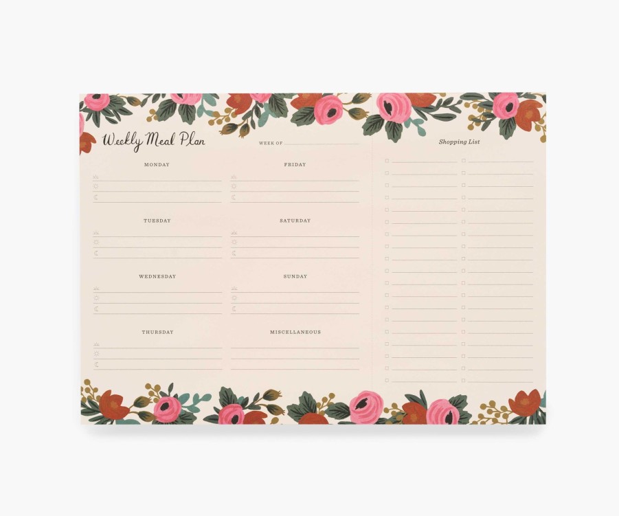 Desk & Journals RIFLE PAPER Co. | Weekly Meal Planner| Weekly Meal Planner