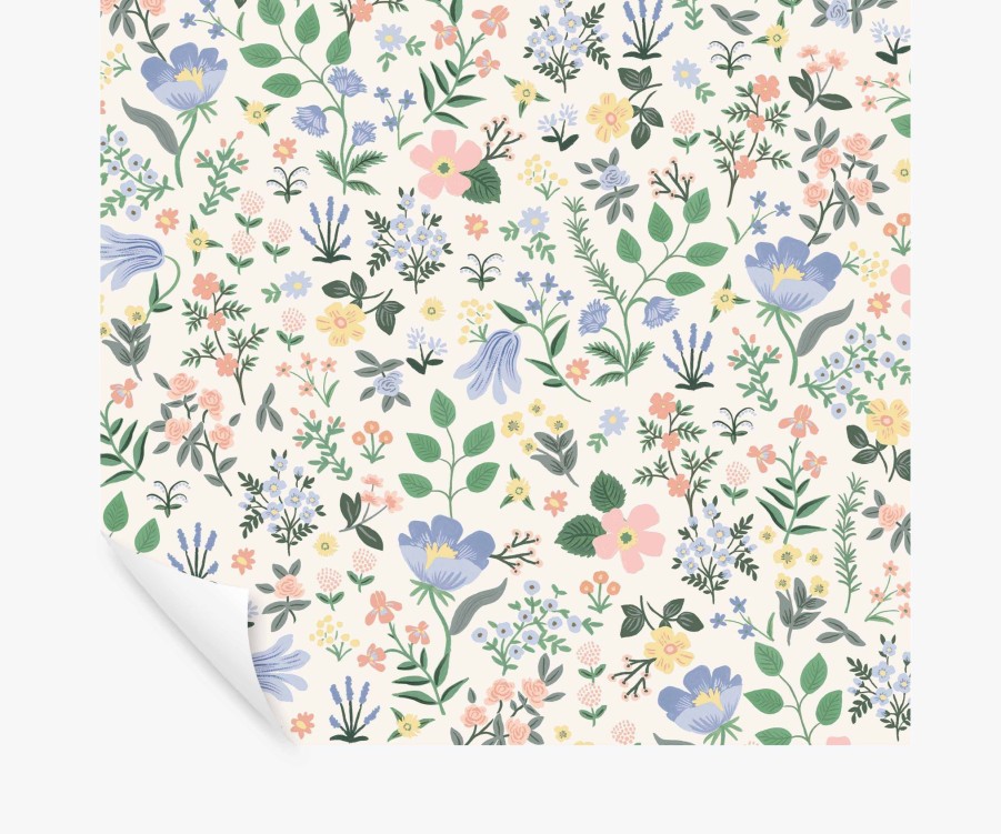 Home RIFLE PAPER Co. Peel & Stick | Bramble Fields Peel & Stick Wallpaper|Bramble Fields Evergreen Peel & Stick Wallpaper