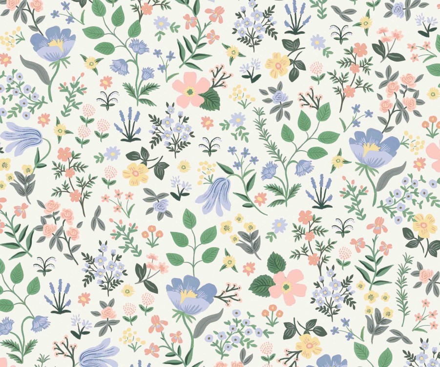 Home RIFLE PAPER Co. Peel & Stick | Bramble Fields Peel & Stick Wallpaper|Bramble Fields Evergreen Peel & Stick Wallpaper