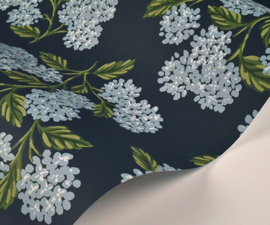 Home RIFLE PAPER Co. Samples | Hydrangea Wallpaper Sample|Hydrangea Linen Wallpaper Sample