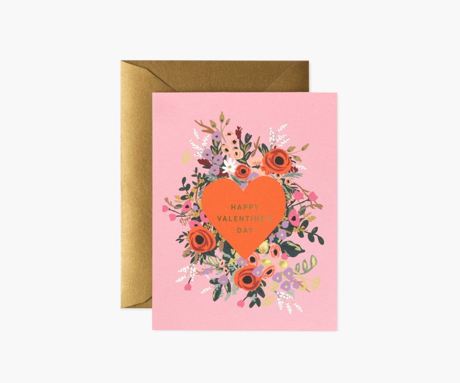 Cards & Occasions RIFLE PAPER Co. Love & Friendship | Blooming Heart Valentine|Blooming Heart Valentine