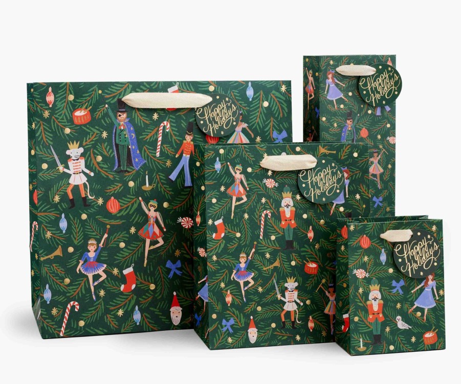 Cards & Occasions RIFLE PAPER Co. Gift Bags | Nutcracker Gift Bag|Nutcracker Wine Gift Bag