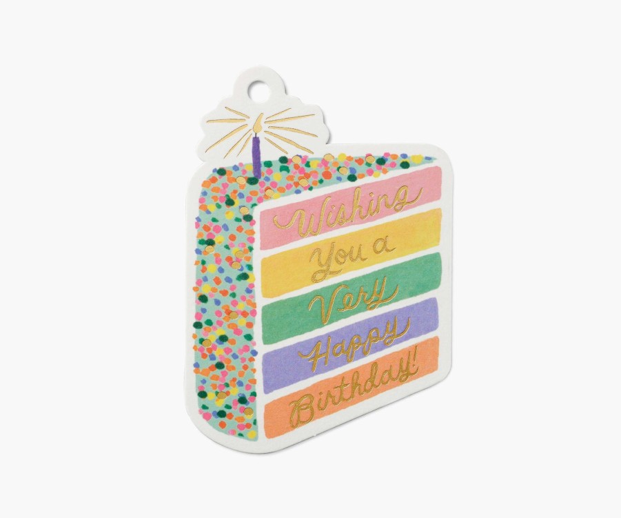 Cards & Occasions RIFLE PAPER Co. Ribbon & Tags | Cake Slice Gift Tags|Cake Slice Gift Tags