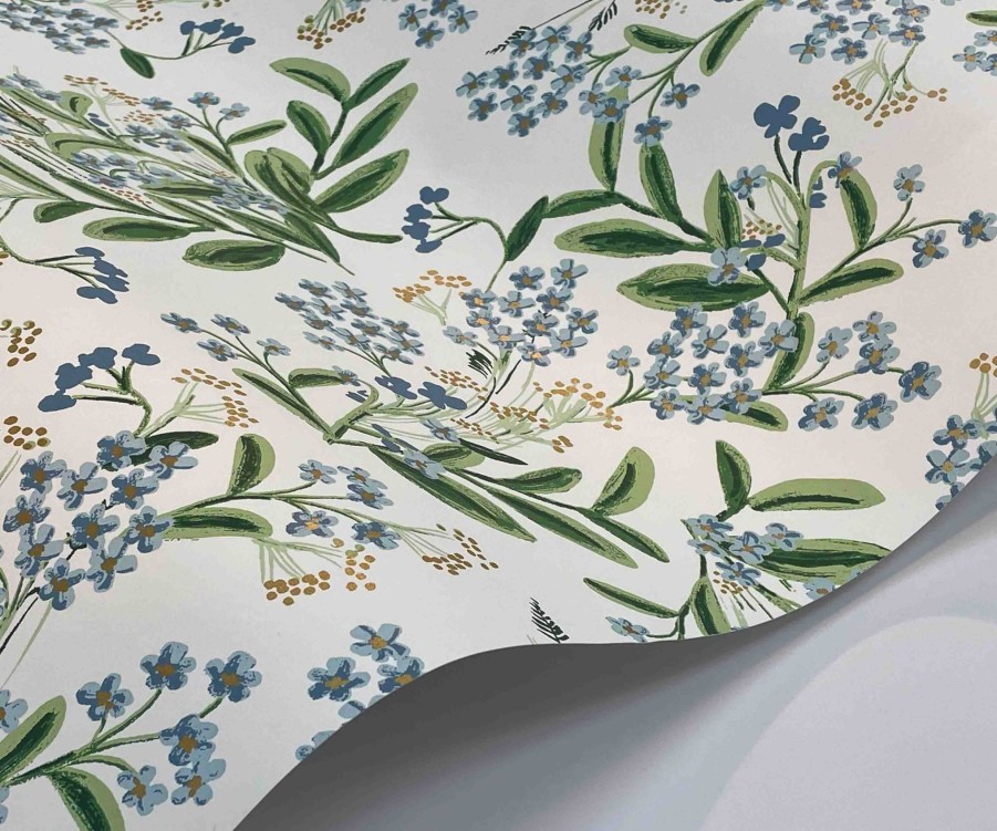 Home RIFLE PAPER Co. Samples | Cornflower Wallpaper Sample|Cornflower Grey Wallpaper Sample