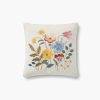 Home RIFLE PAPER Co. Floral | Strawberry Fields Cluster Embroidered Pillow|Strawberry Fields Cluster Embroidered Pillow-Cream