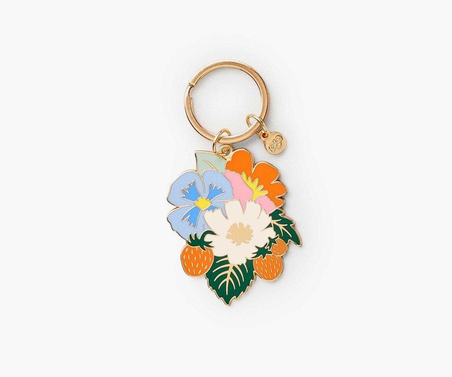 Accessories & Apparel RIFLE PAPER Co. Keychains | Strawberry Fields Enamel Keychain|Strawberry Fields Enamel Keychain