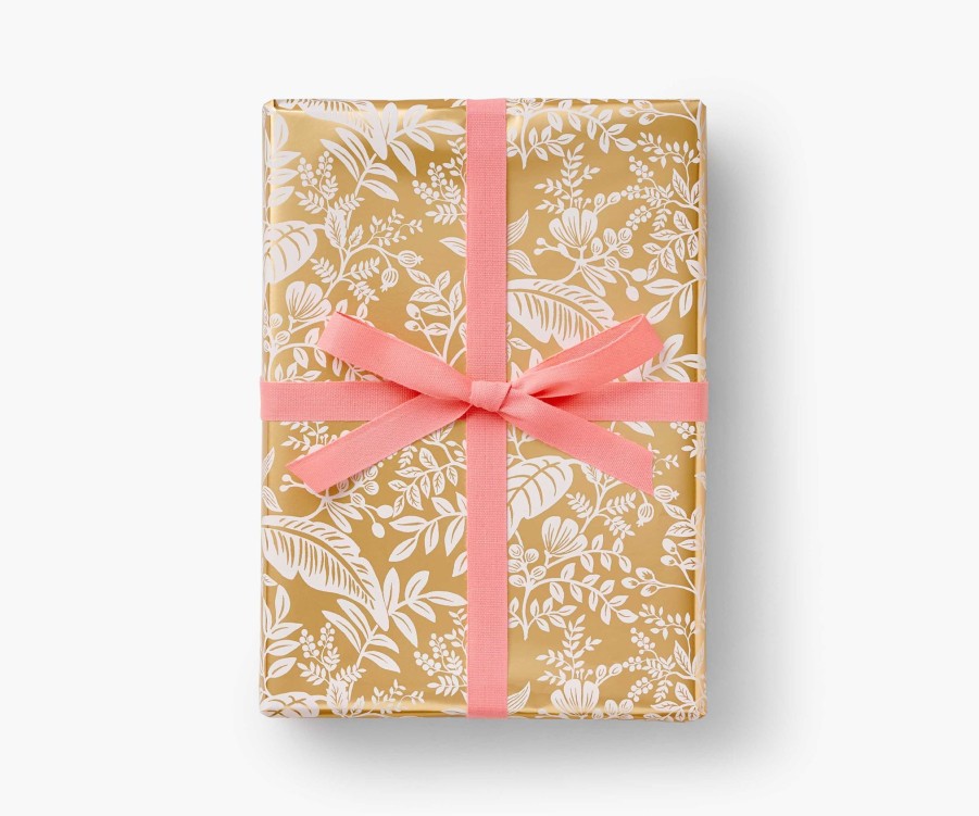 Cards & Occasions RIFLE PAPER Co. Rolls | Canopy Gold Wrapping Roll|Canopy Gold Wrapping Roll