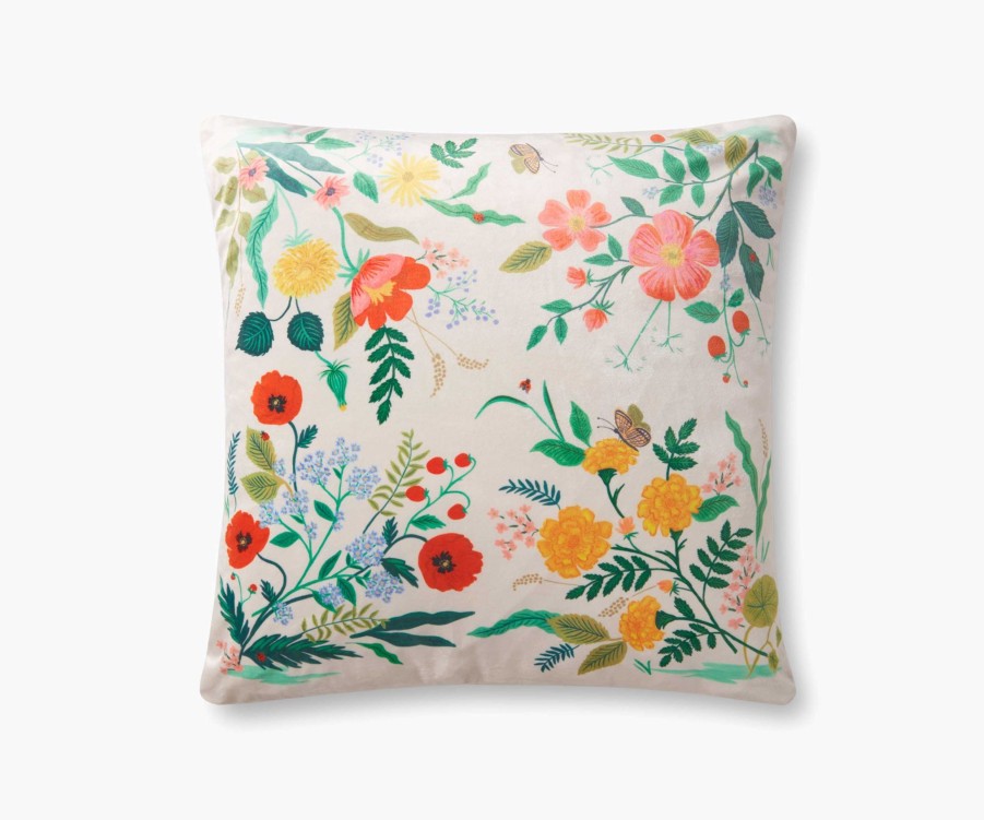 Home RIFLE PAPER Co. Floral | Botanical Velvet Pillow|Botanical Blush Velvet Pillow