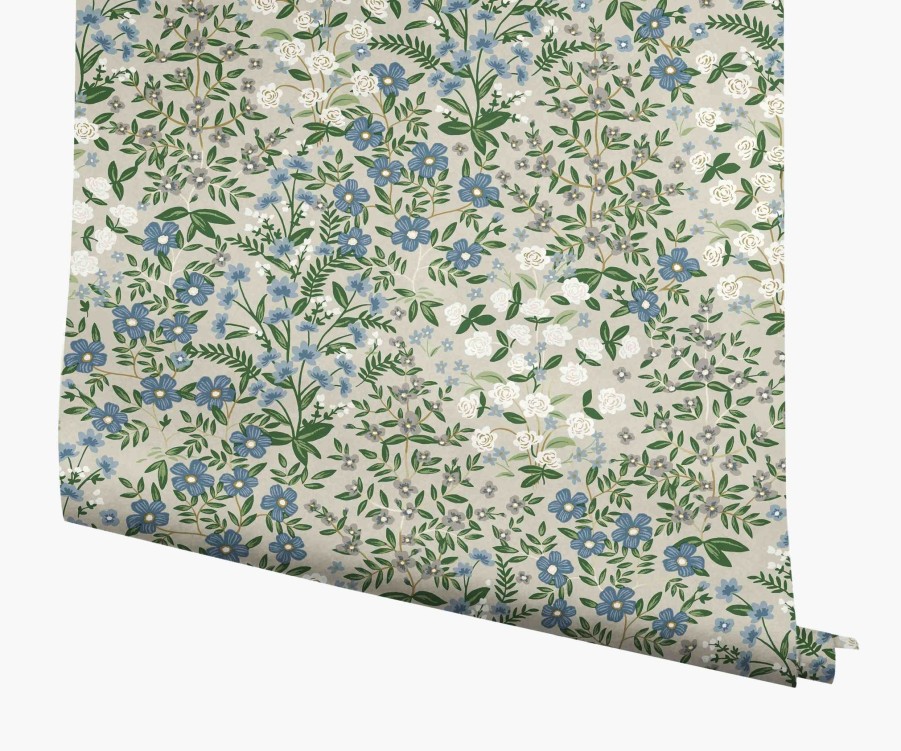 Home RIFLE PAPER Co. Traditional | Wildwood Garden Wallpaper|Wildwood Garden Black Wallpaper Double Roll