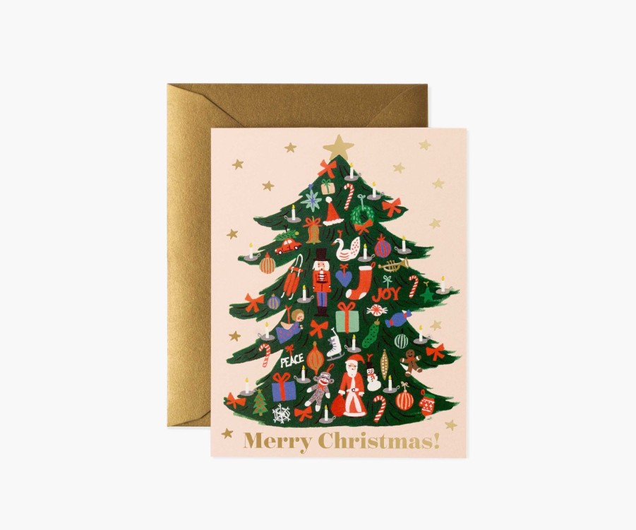 Cards & Occasions RIFLE PAPER Co. Christmas | Trimmed Tree|Trimmed Tree