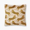 Home RIFLE PAPER Co. Figurative | Leap Of Leopards Embroidered Pillow|Leap Of Leopards Embroidered Pillow-Gold