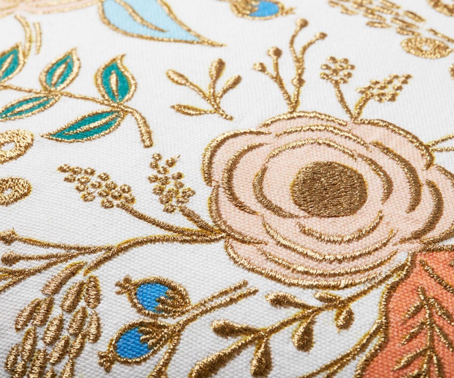 Home RIFLE PAPER Co. Floral | Colette Embroidered Pillow|Colette Embroidered Pillow-Cream